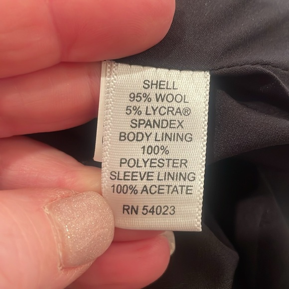 Banana Republic black stetch wool blazer sz 4 - Picture 6 of 7